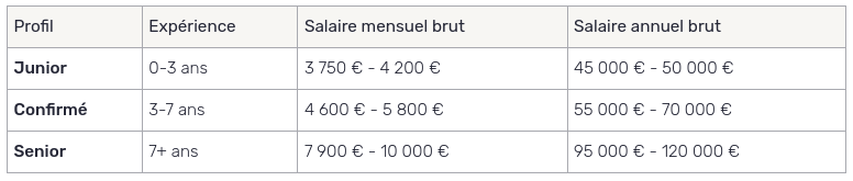 directeur de projets